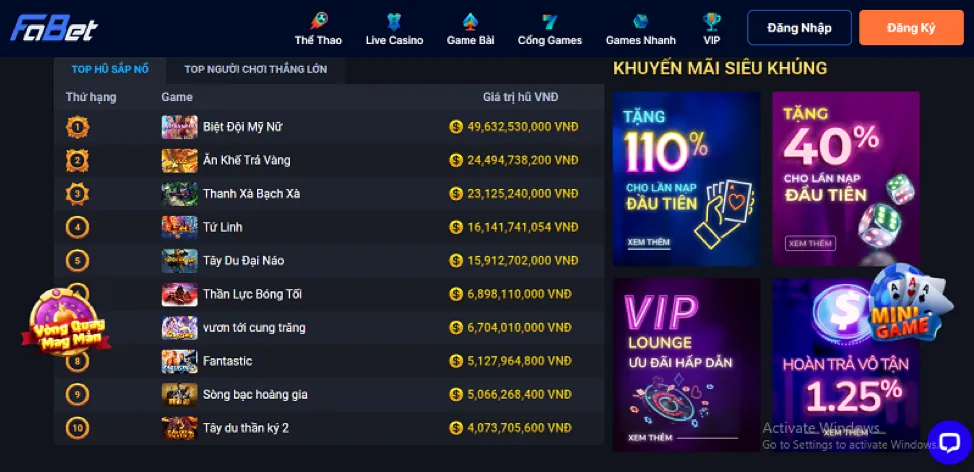 Game slot CQ9 nổi bật